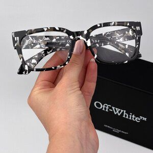Off-White STYLE 53 Women Eyeglasses – Havana Black Square Frame | Model OERJ053